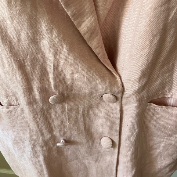 Lovers & Friends linen blazer in pink sz M - Picture 4 of 5